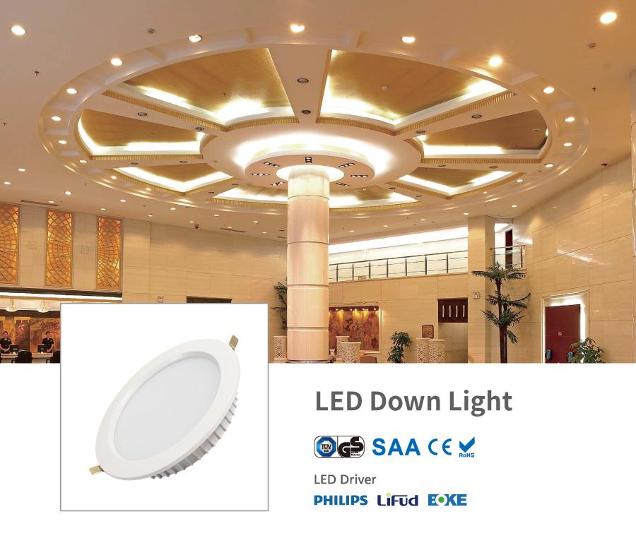 Led Down Light  easy recessed installtation