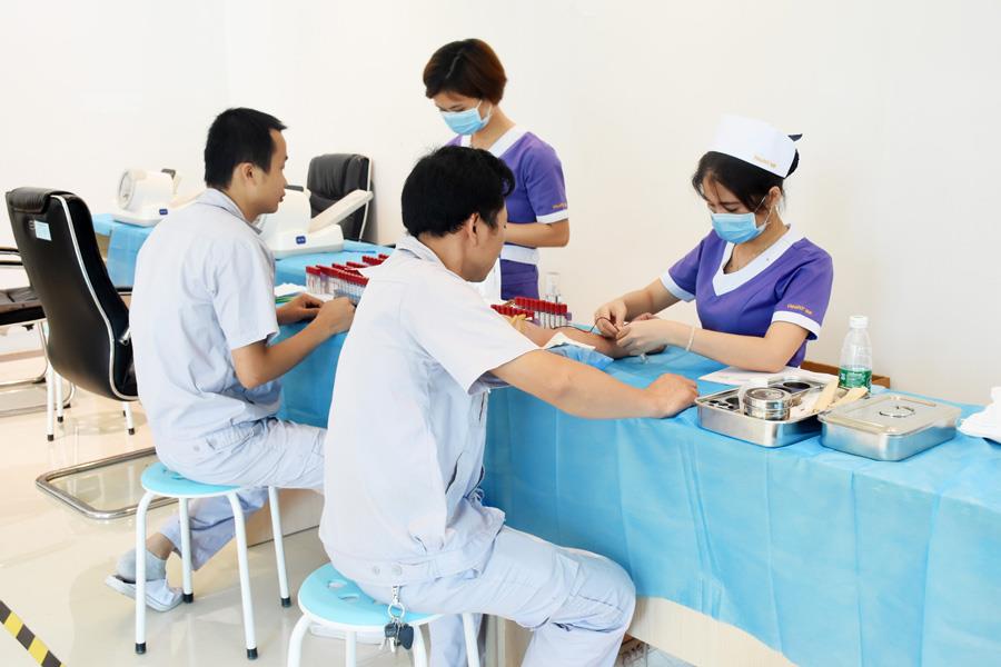 Company welfare : There ‘s a health examination for all Employees..jpg