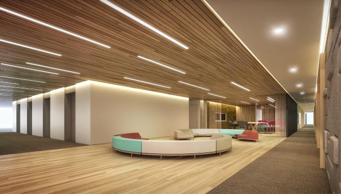 Multiple link led linear light for office Multiple link led linear light for office