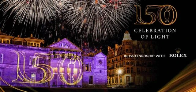 The R&A Glare Celebration light show in St Andrews, UK