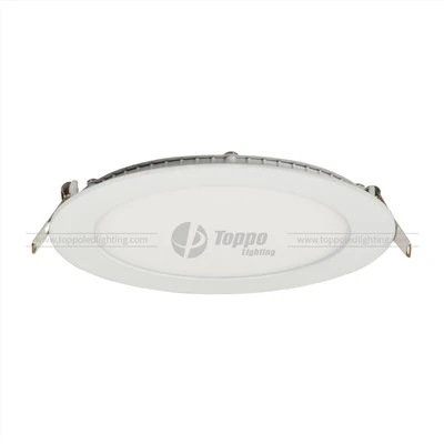 Round Shape IP20 Panel/ Slim Down Light MS Function Easy Recessed Triac Dimming 75lm/w Die-case Housing and PC Cover