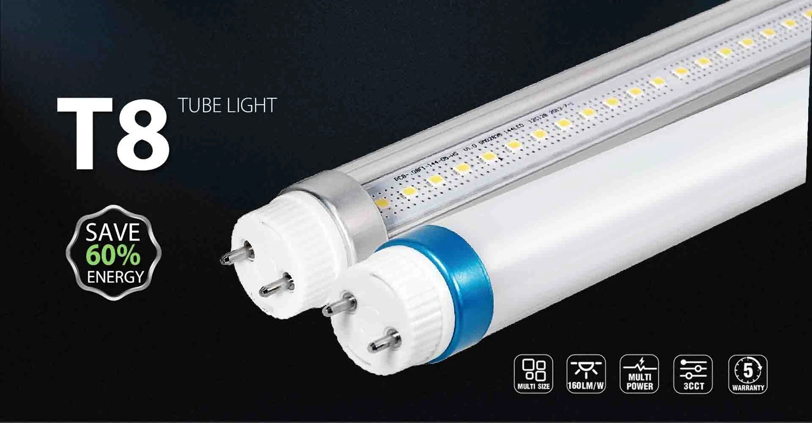 led glass tube t8